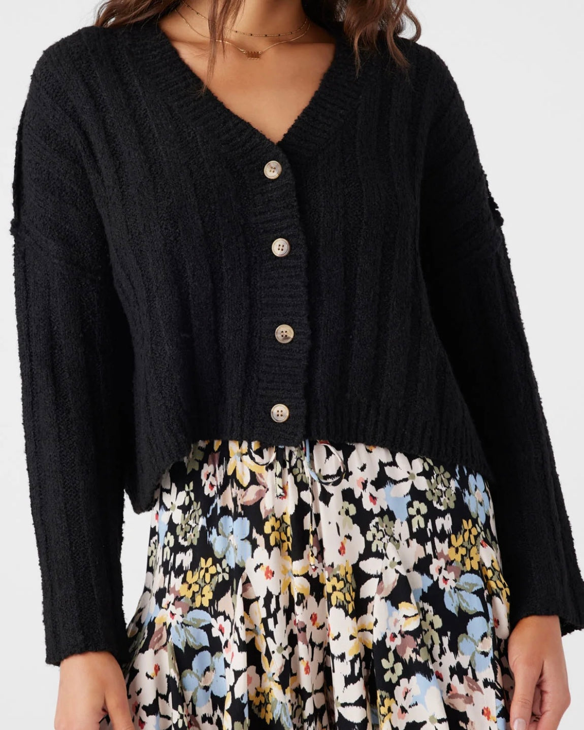 Ferris Black Cardigan - The Swanky Shack
