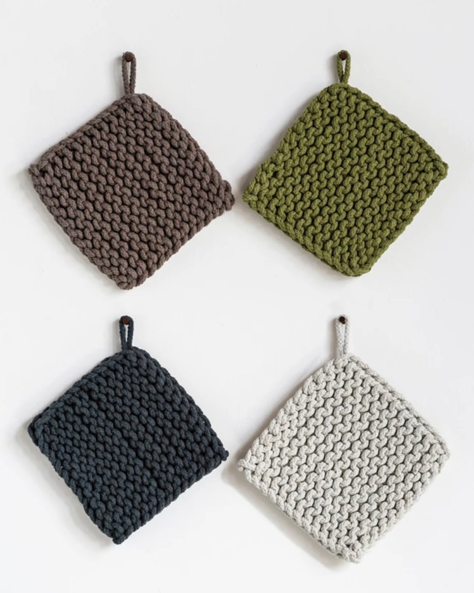Charcoal Crochet Pot Holder