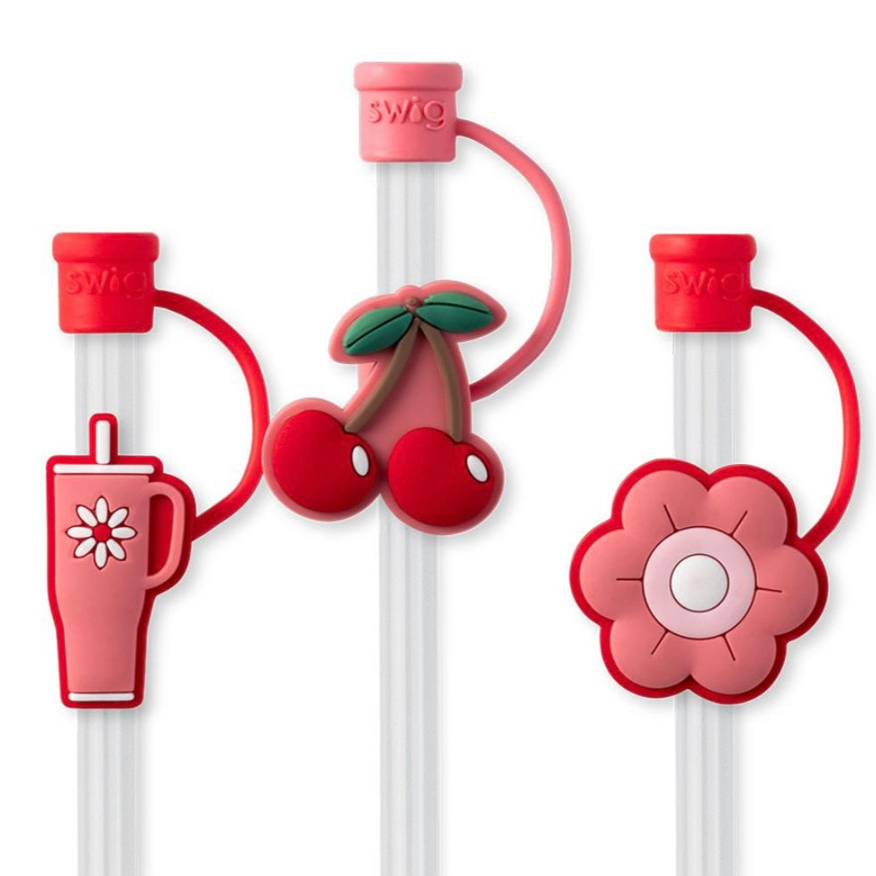 Cherry Pie Straw Topper Set