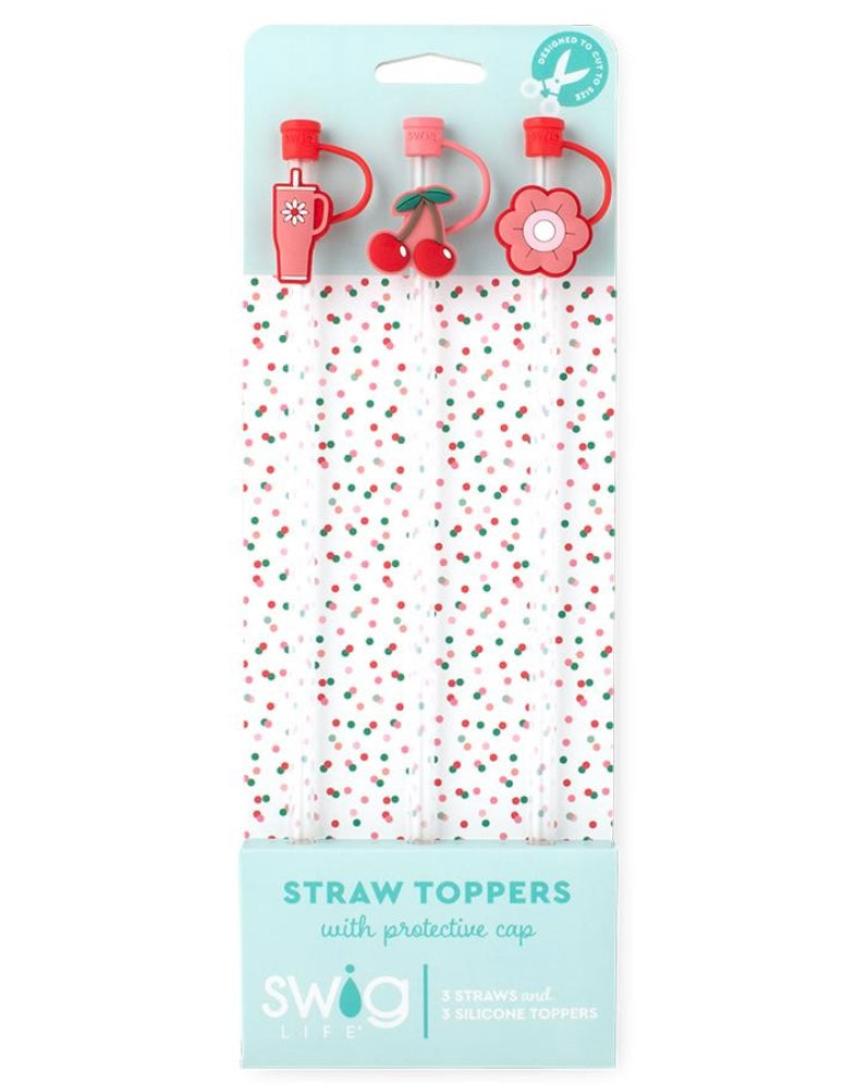 Cherry Pie Straw Topper Set