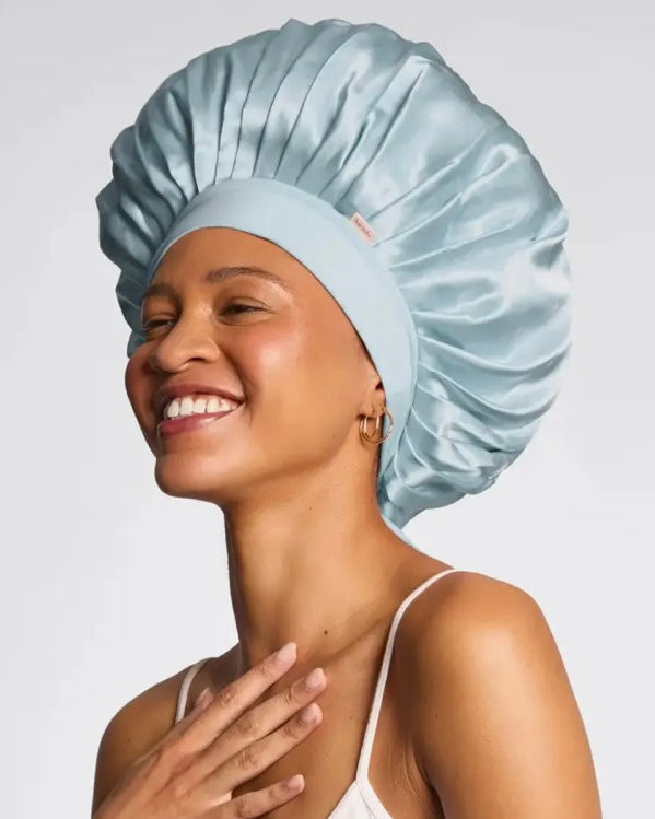 Blue Haze Satin Bonnet