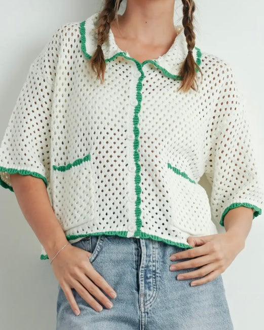 Urban Vibe Crochet Sweater Top