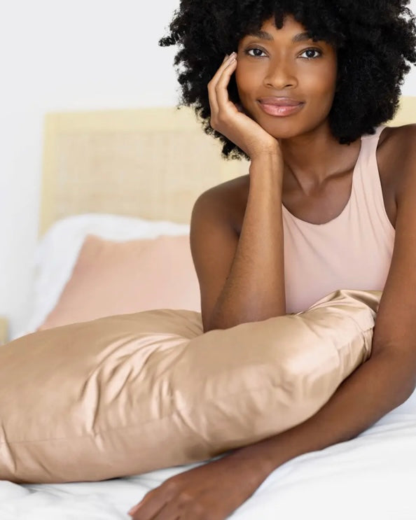 Champagne Standard Silk Pillow Case