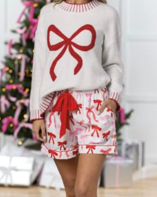 Bow Pajama Shorts
