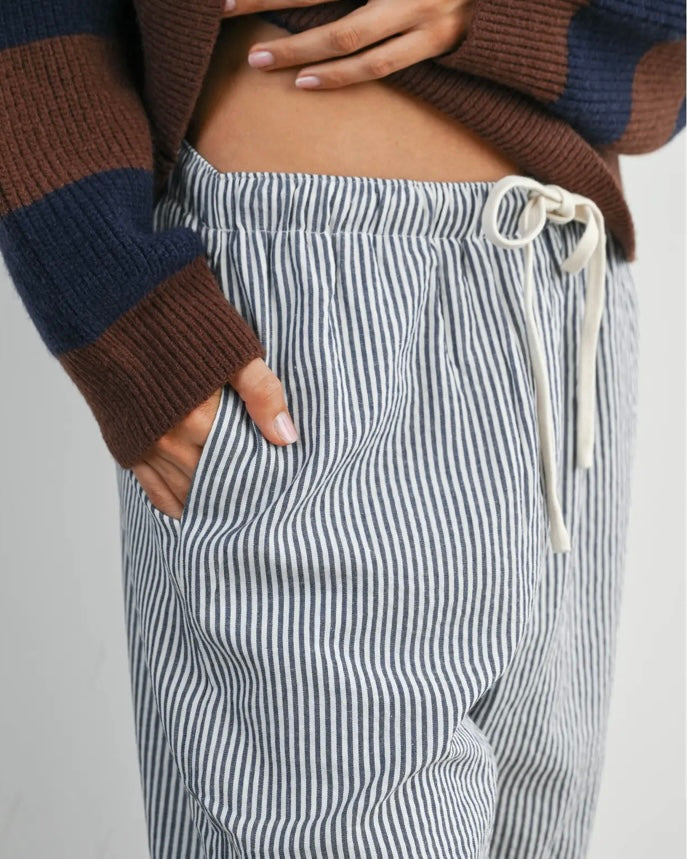 Navy Stripe Pant