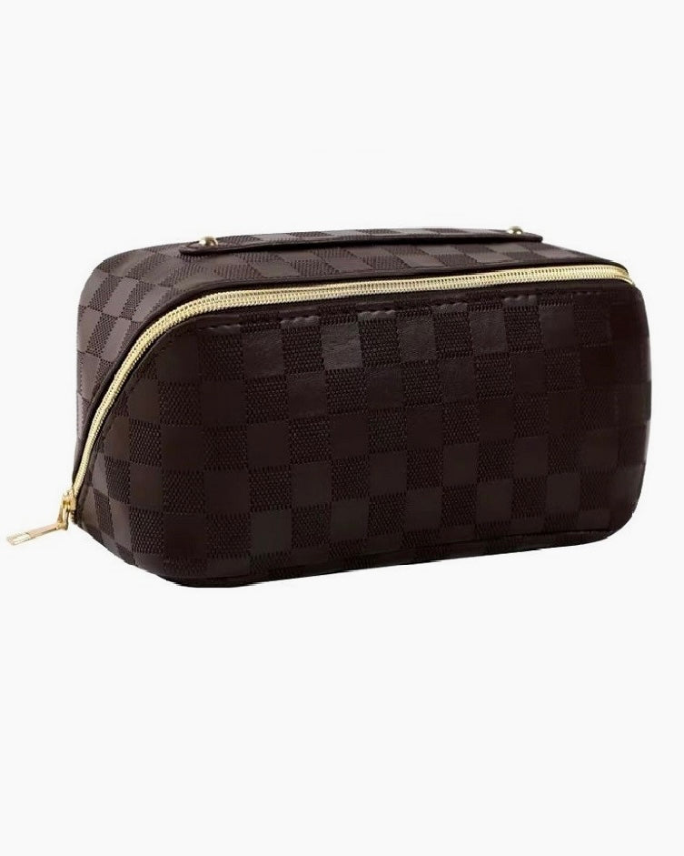 Checkered Makeup Bag - The Swanky Shack