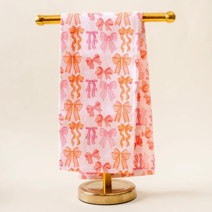 Blushing Bows Tea Towel