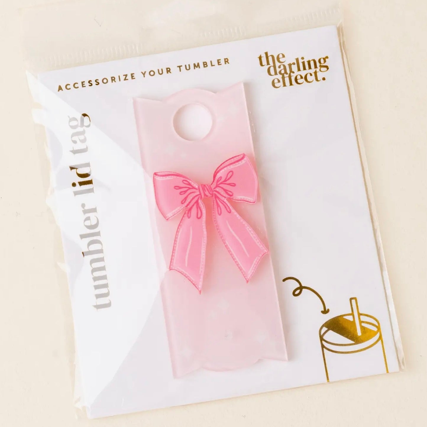 Pink Bow Tumbler Lid