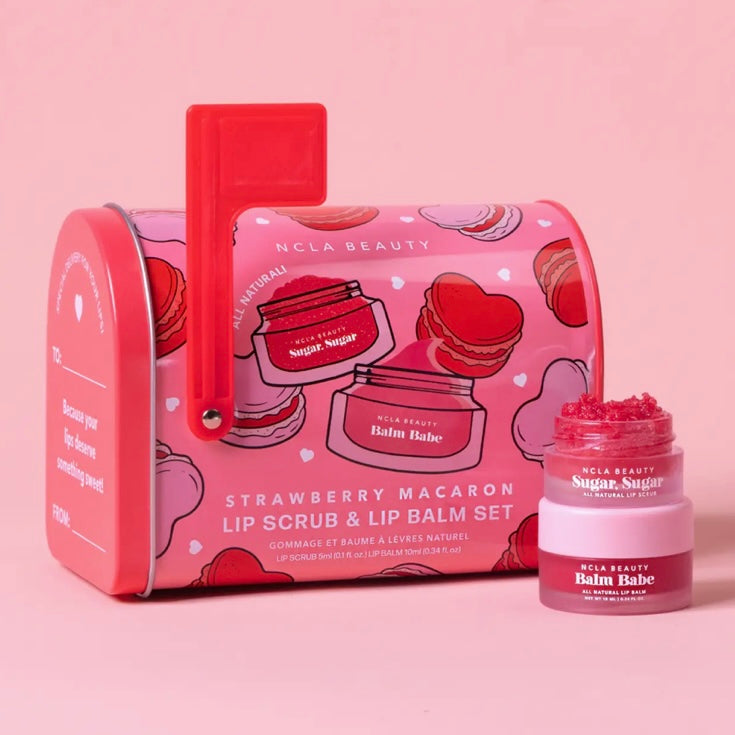 Strawberry Macaron Lip Care Set