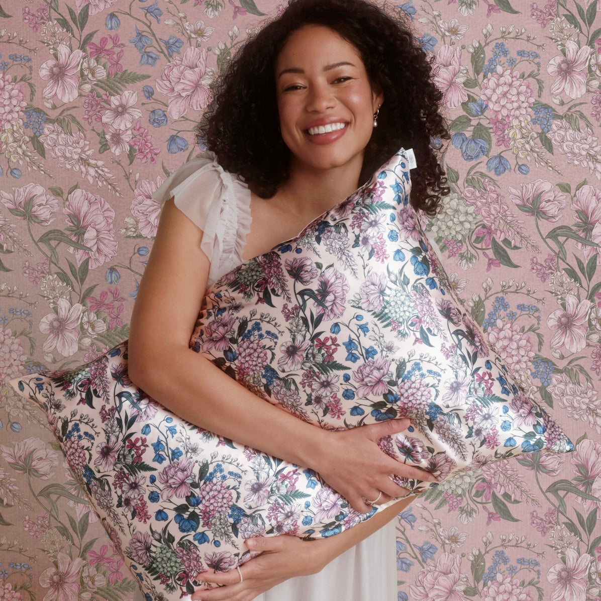 Bridgerton Wisteria Standard Silk Pillowcase - The Swanky Shack