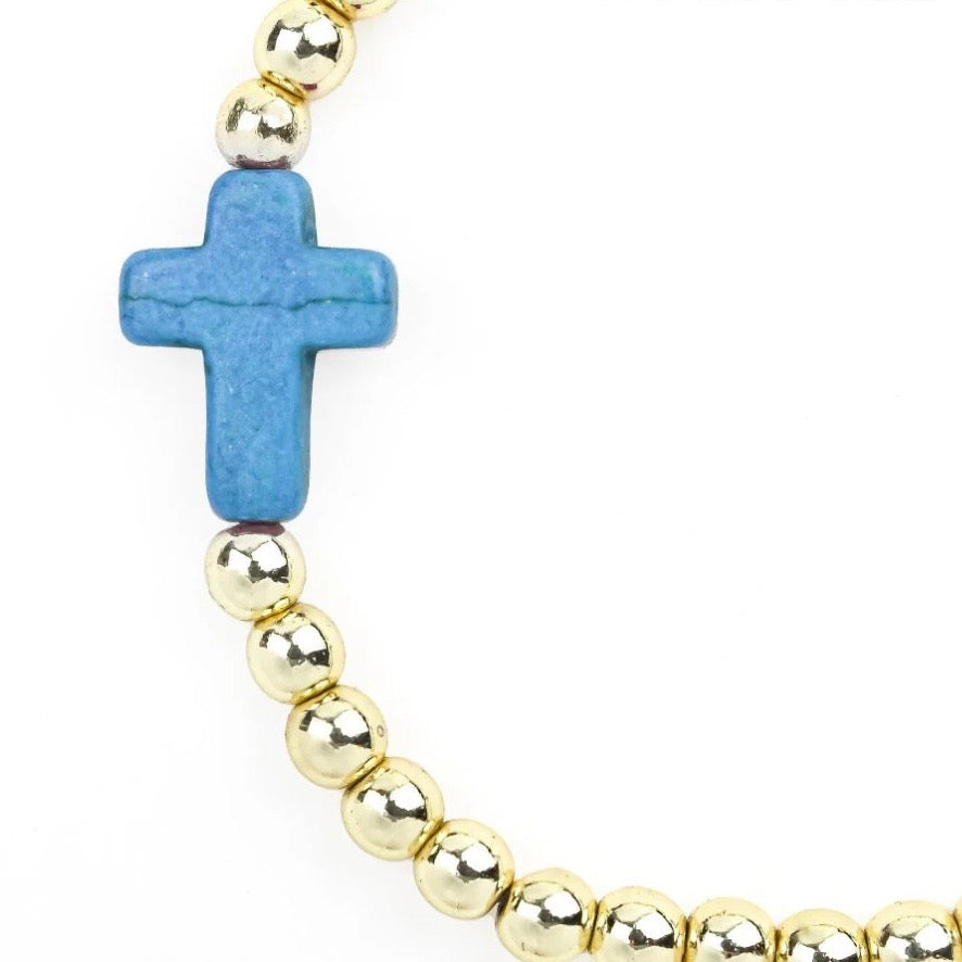 Turquoise Cross Single - The Swanky Shack