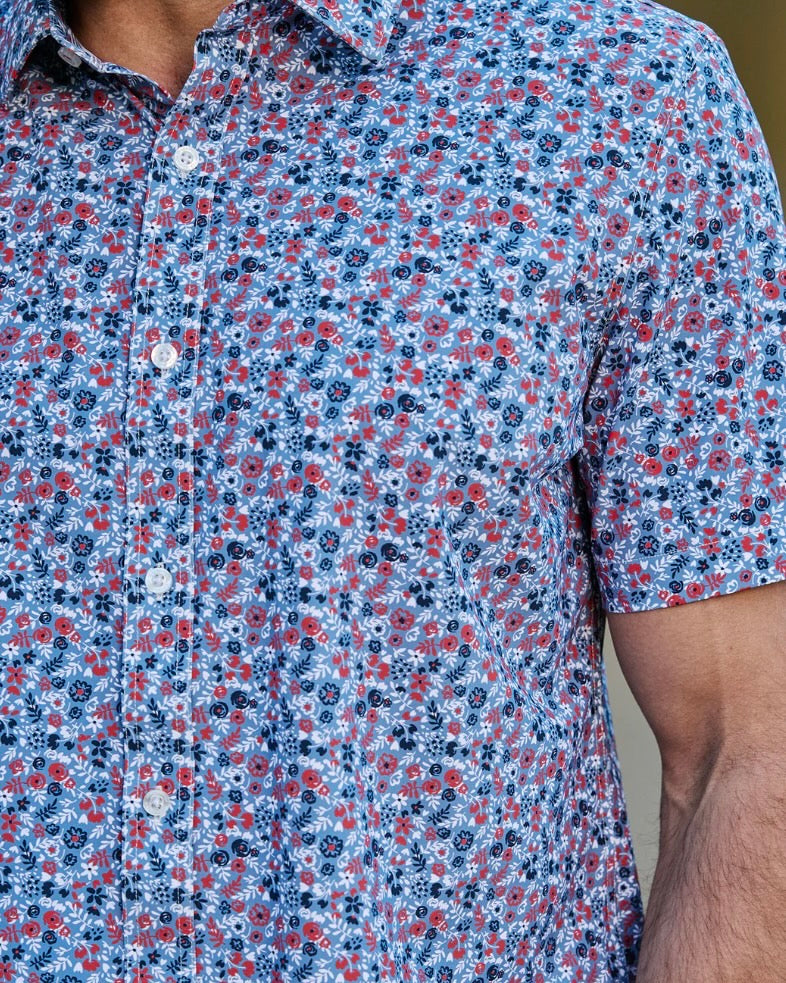 Floral Journey Performance Shirt - The Swanky Shack