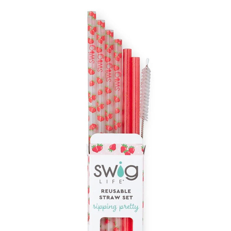 Strawberry Shortcake Reusable Straw Set - The Swanky Shack