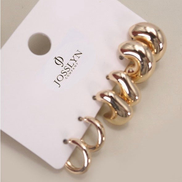 Bubble Hoop Trio Earring - The Swanky Shack