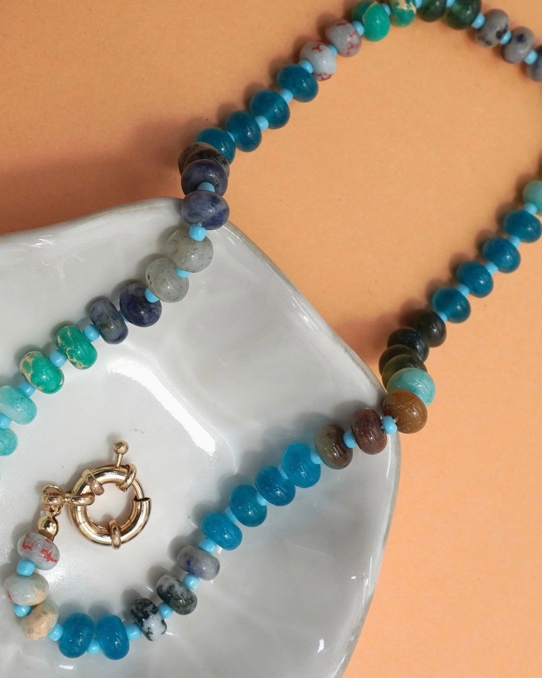 Natural Stone Blue Necklace