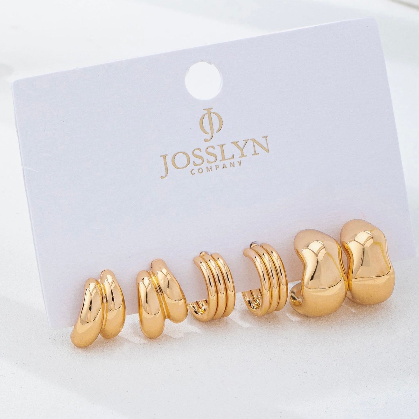 Sculptural Hoop Trio Earring