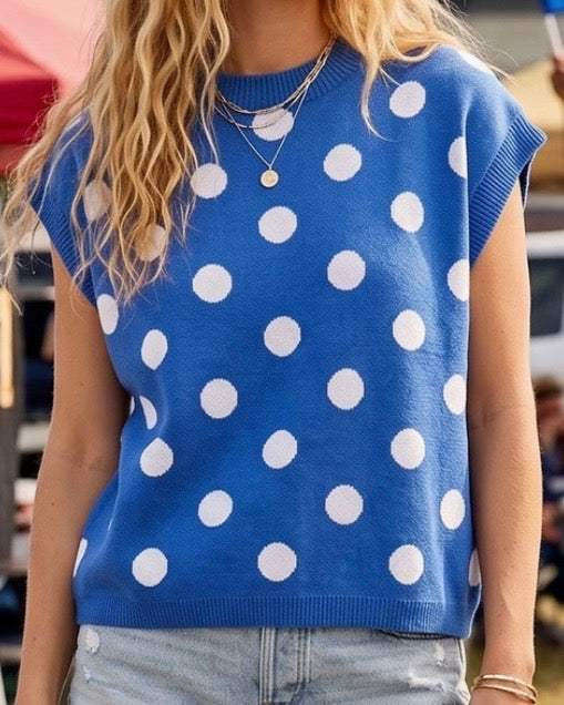 Polka Dot Sweater Top - The Swanky Shack