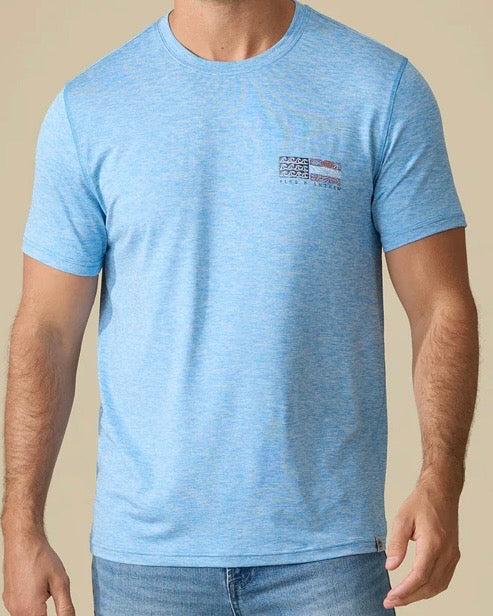 Americana Coastal Flag Performance Tee - The Swanky Shack