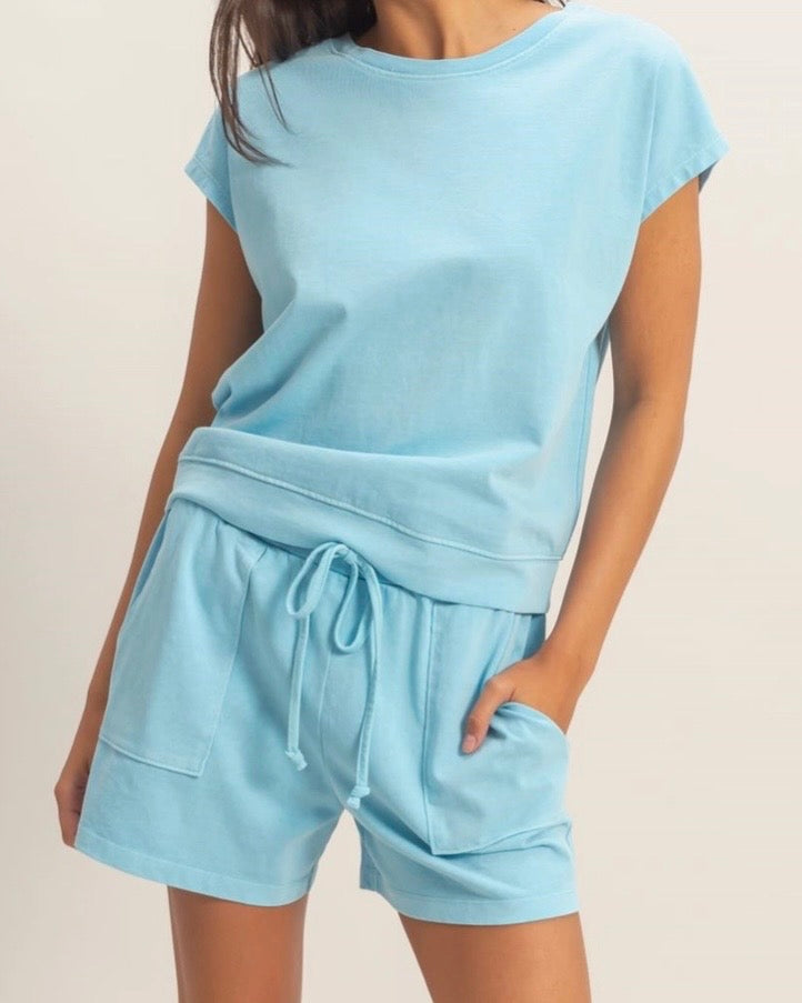 Baby Blue Short Set - The Swanky Shack