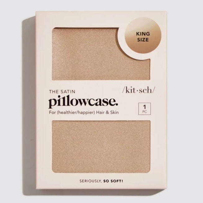 King Size Satin Champagne Pillowcase