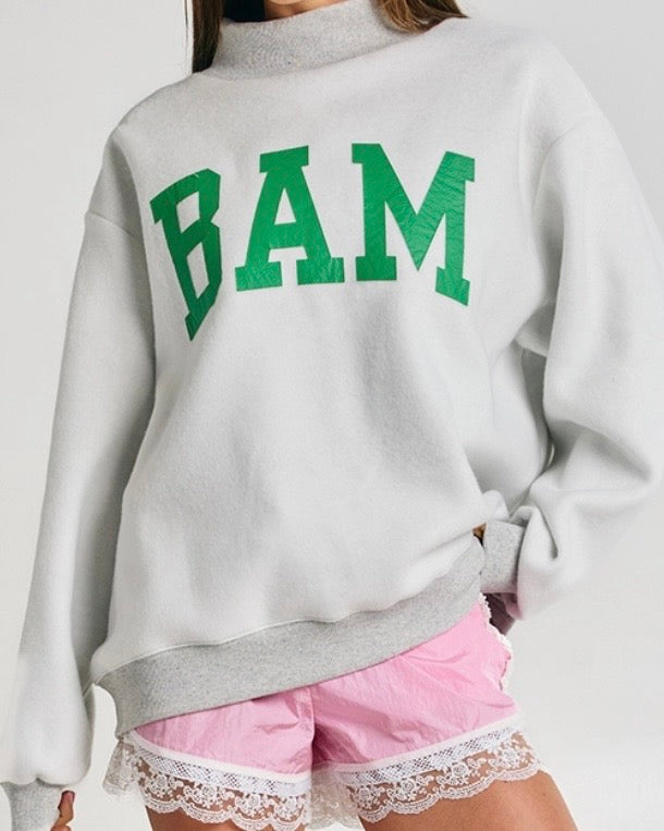 Mahjong Reversible Mockneck Sweatshirt