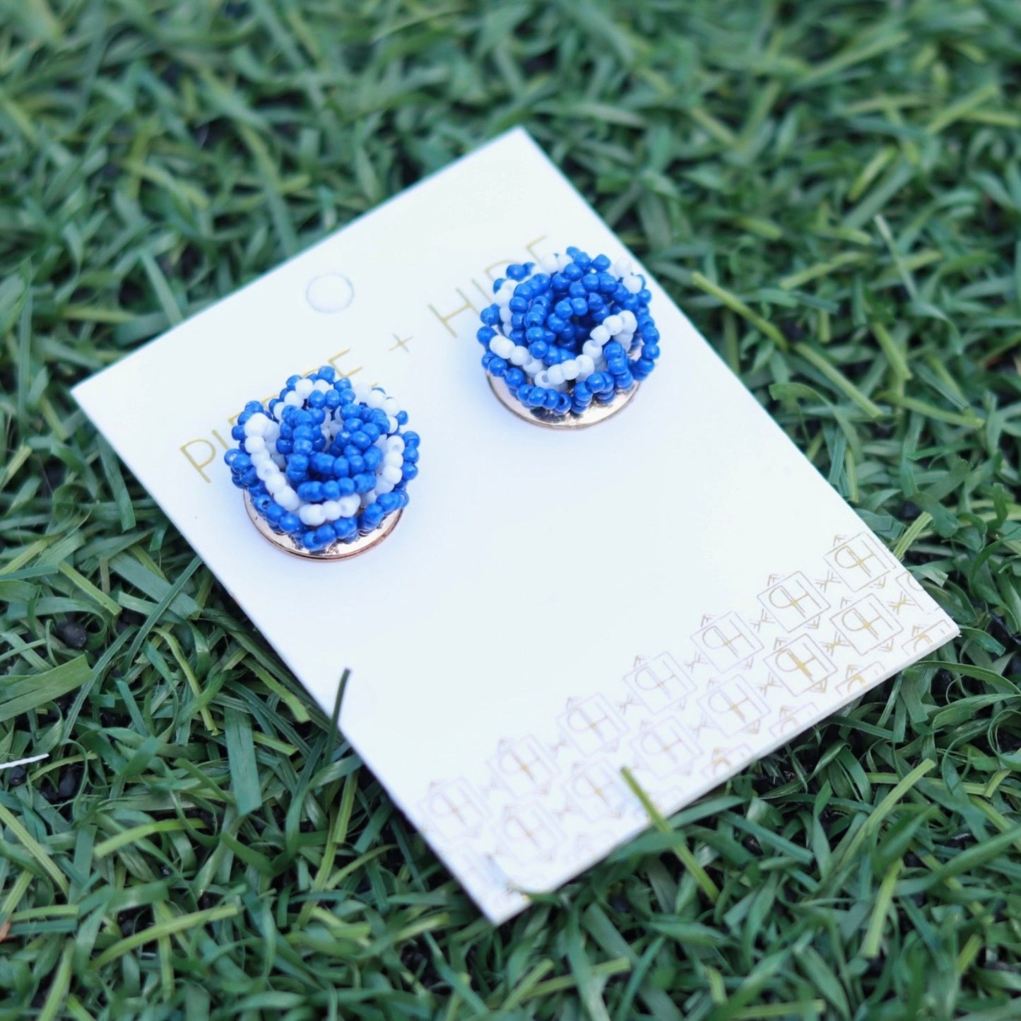 Royal Beaded Pom Pom Earring - The Swanky Shack