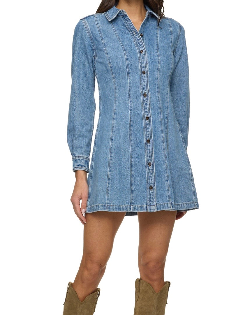 Bloomfield Stretch Denim Dress - The Swanky Shack