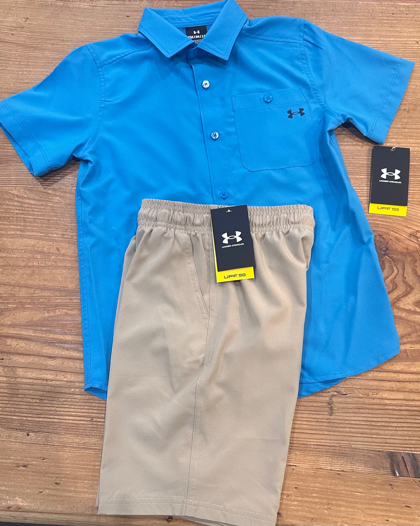 City Khaki Stretch Short