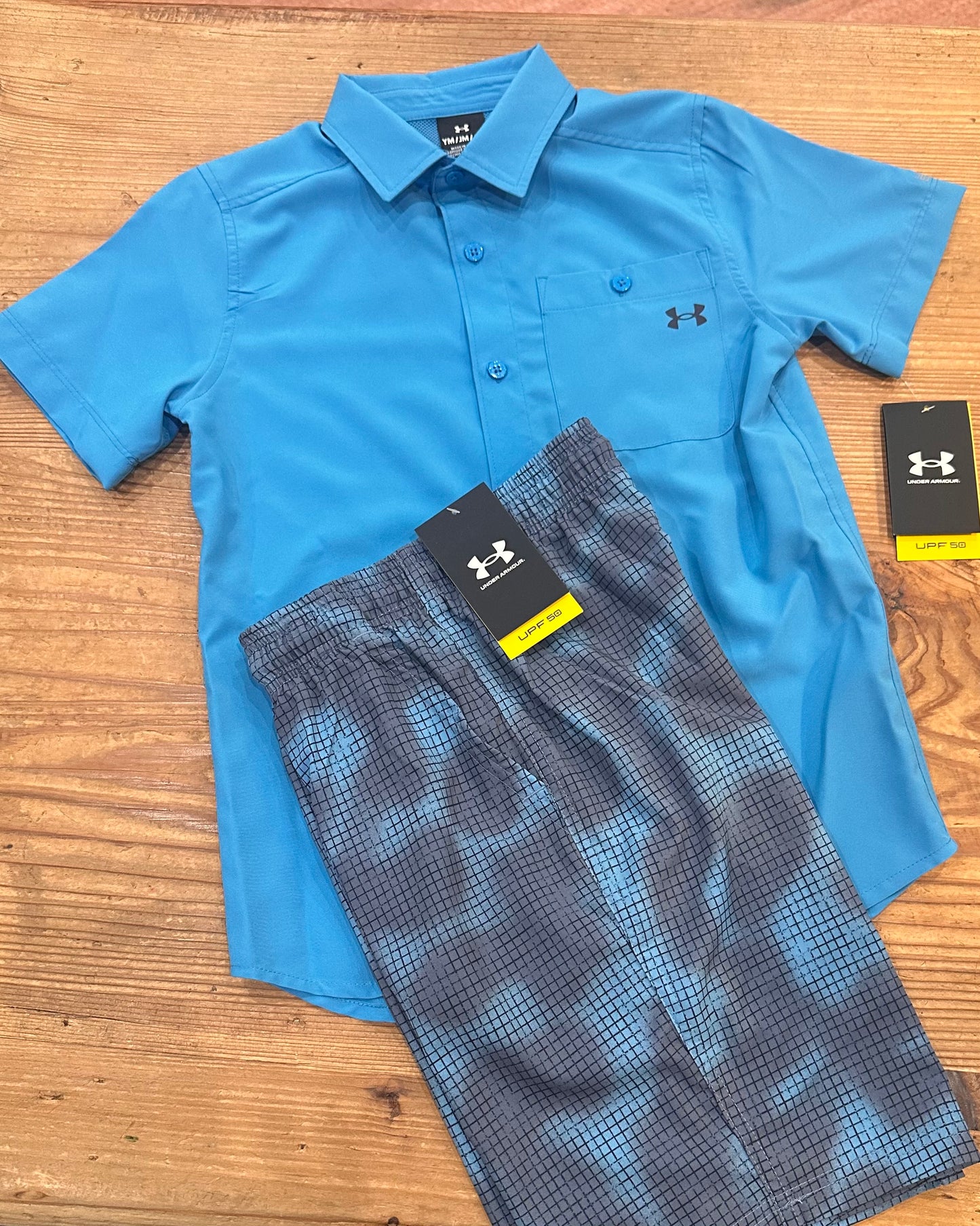 Blue Camo Stretch Short