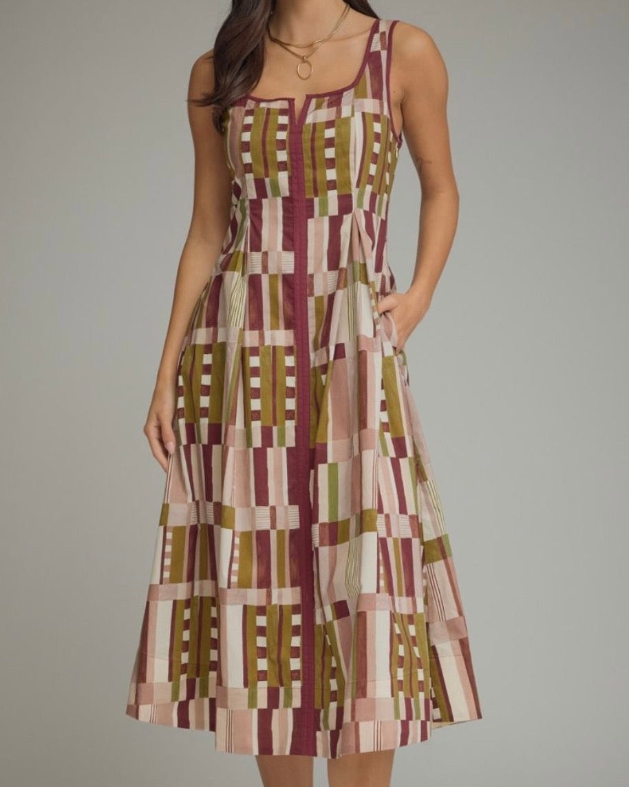 Abstract Midi Dress - The Swanky Shack