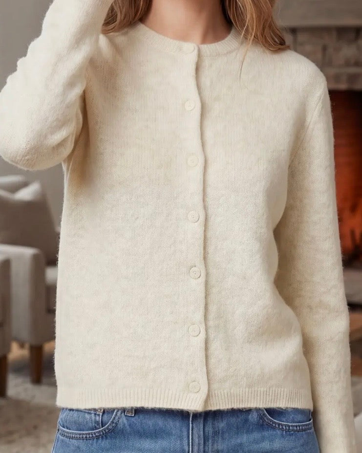 Oatmeal Sweetheart Cardigan
