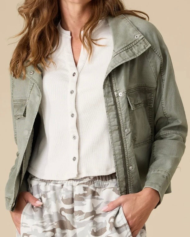 Amelia Cropped Utility Jacket - The Swanky Shack