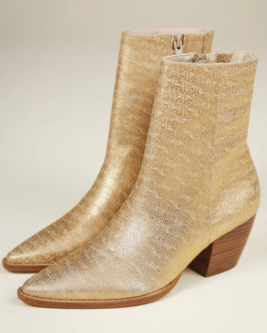 Caty Gold Weave Boot - The Swanky Shack