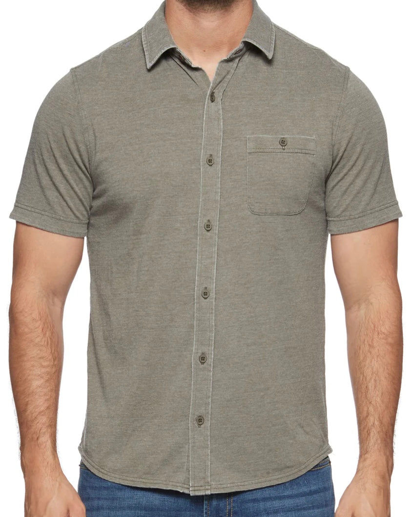 Chatham Olive Knit Shirt