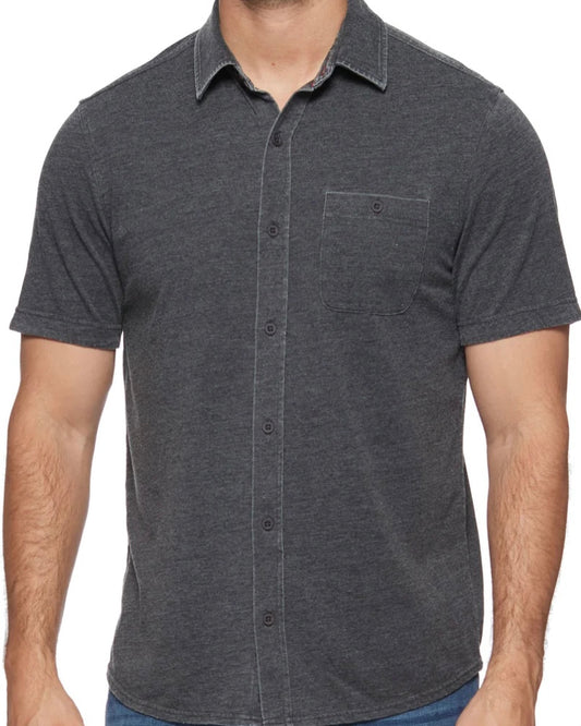 Chatham Charcoal Knit Shirt