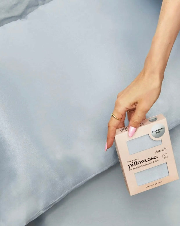 Haze Blue Standard Silk Pillowcase