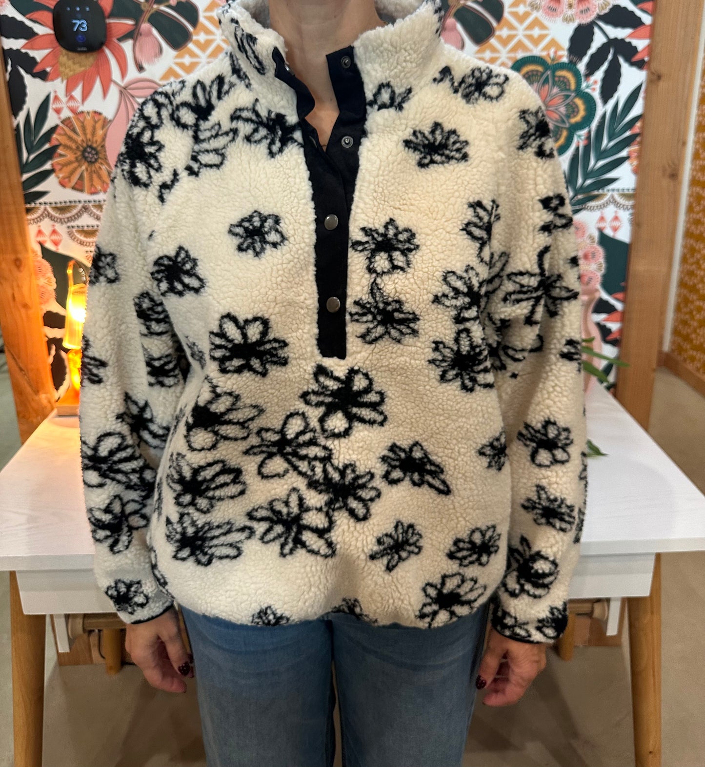 Floral Sherpa Jacket