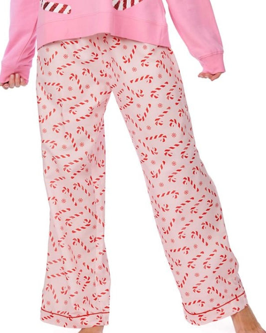 Pink Candy Cane Pajama Pants