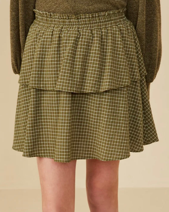 Plaid Tiered Skirt