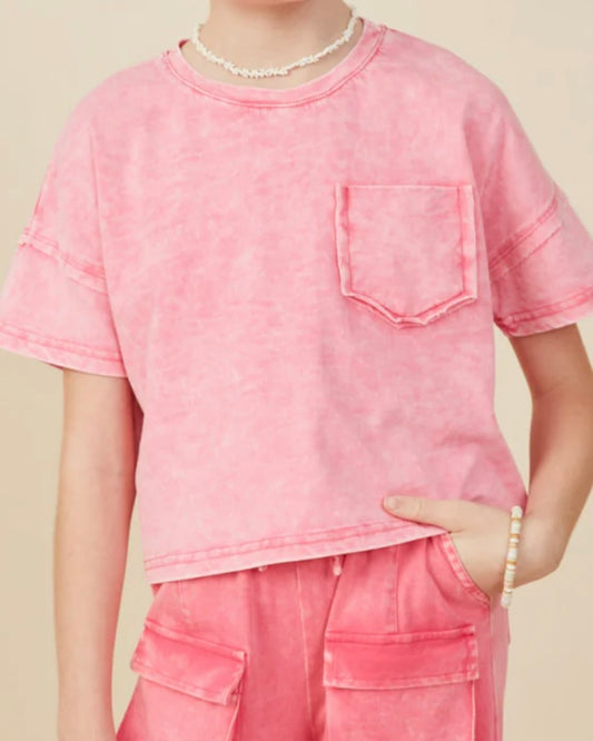 Pink Pocket Tee