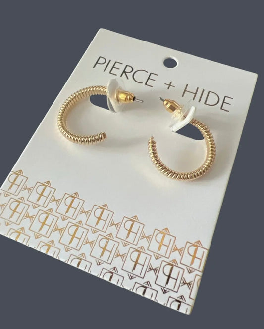 Rope Textured Hoop Earring