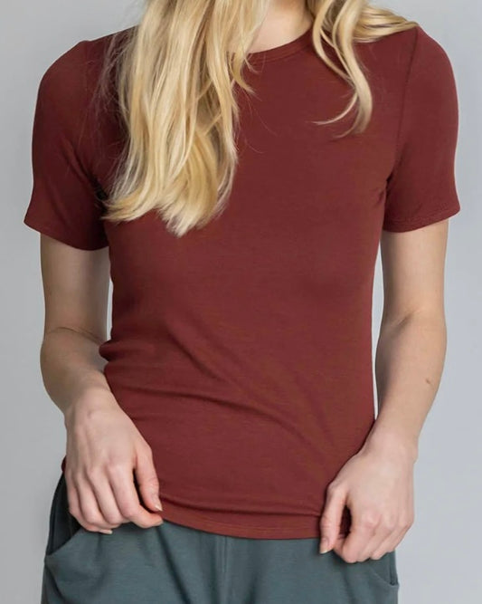 Essential Ribbed Rust Tee