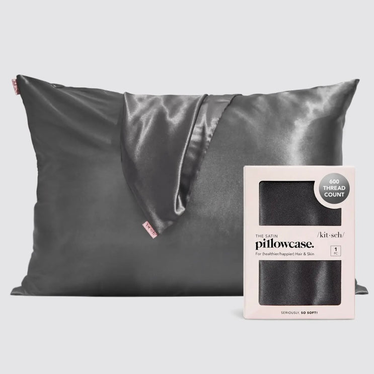 Charcoal Standard Silk Pillowcase