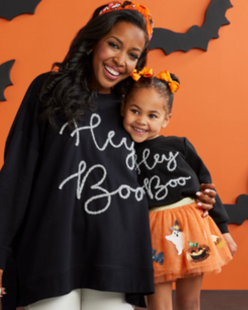 Kids Hey Boo Sweatshirt - The Swanky Shack