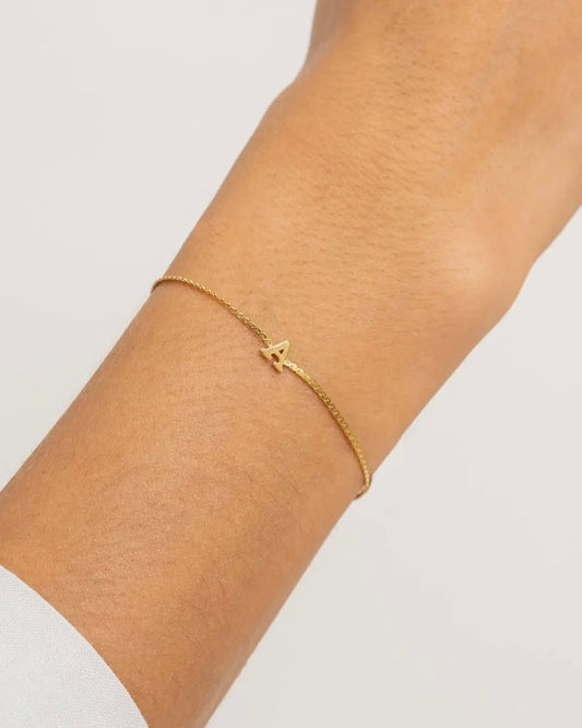 Dainty Love Initial Bracelet