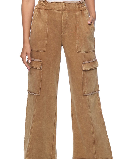 Dolly Knit Brown Cargo Pant