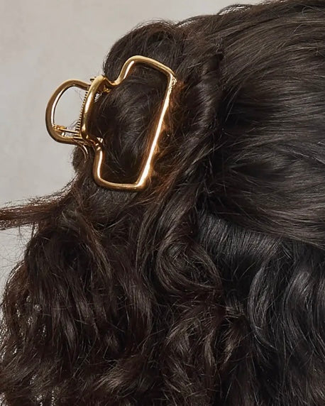 Gold Puffy Claw Clip