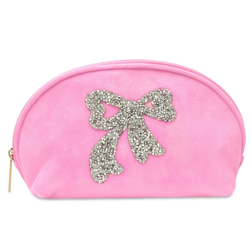 Glitter Bow Cosmetic Bag