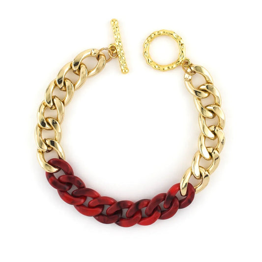 Mini Red Calico Bracelet