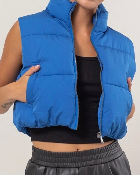 Cropped Puffer Vest